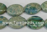 CDS274 15.5 inches 15*20mm oval dyed serpentine jasper beads