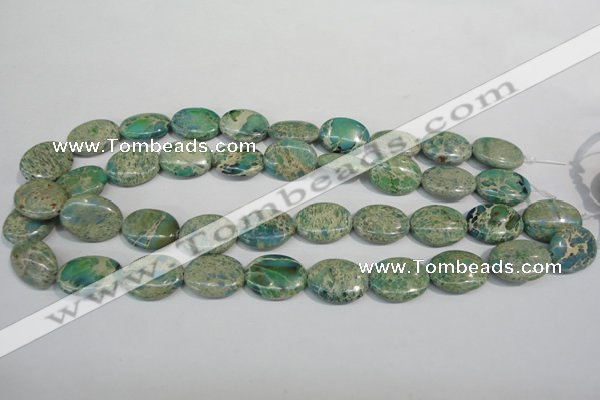 CDS274 15.5 inches 15*20mm oval dyed serpentine jasper beads