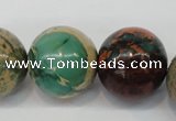 CDS28 15.5 inches 20mm round dyed serpentine jasper beads