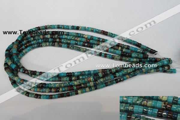 CDS31 15.5 inches 3*5mm heishi dyed serpentine jasper beads