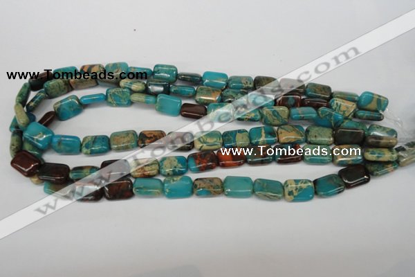 CDS40 15.5 inches 10*14mm rectangle dyed serpentine jasper beads