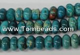 CDS45 15.5 inches 6*10mm rondelle dyed serpentine jasper beads