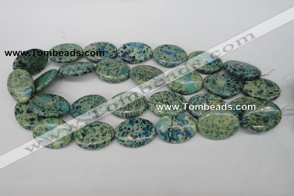 CDS56 15.5 inches 22*30mm oval dyed serpentine jasper beads