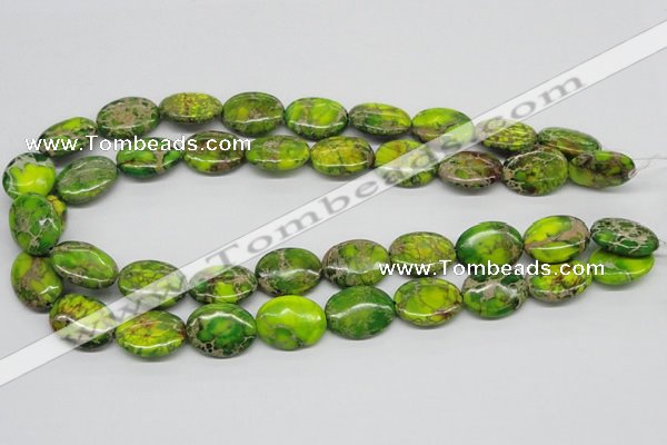 CDT100 15.5 inches 18*25mm oval dyed aqua terra jasper beads