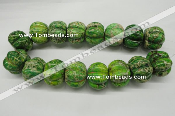 CDT150 15.5 inches 25*34mm pumpkin dyed aqua terra jasper beads