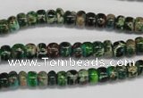 CDT159 15.5 inches 4*6mm rondelle dyed aqua terra jasper beads