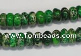 CDT161 15.5 inches 6*10mm rondelle dyed aqua terra jasper beads