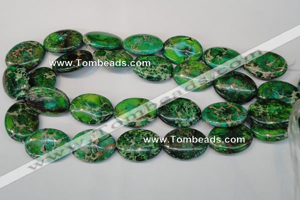 CDT186 15.5 inches 22*30mm oval dyed aqua terra jasper beads