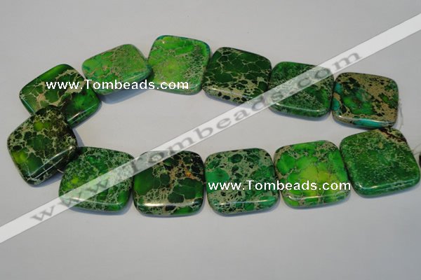 CDT196 15.5 inches 34*34mm square dyed aqua terra jasper beads