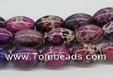 CDT31 15.5 inches 10*14mm rice dyed aqua terra jasper beads