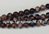 CDT361 15.5 inches 6mm round dyed aqua terra jasper beads