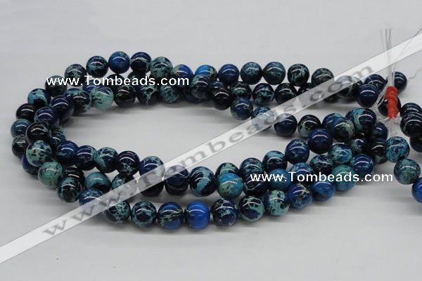 CDT45 15.5 inches 12mm round dyed aqua terra jasper beads wholesale