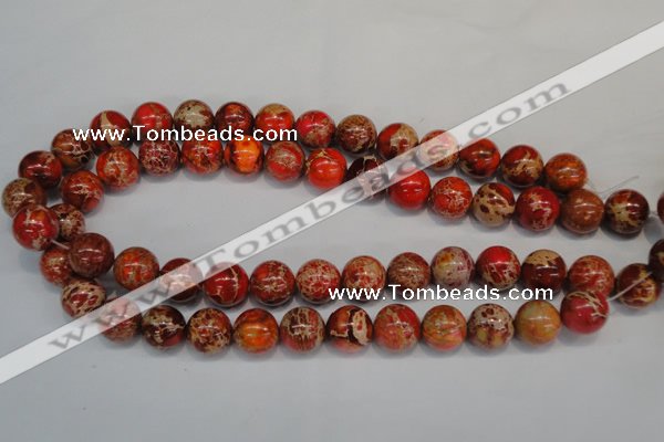 CDT495 15.5 inches 14mm round dyed aqua terra jasper beads