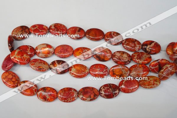 CDT533 15.5 inches 18*25mm oval dyed aqua terra jasper beads