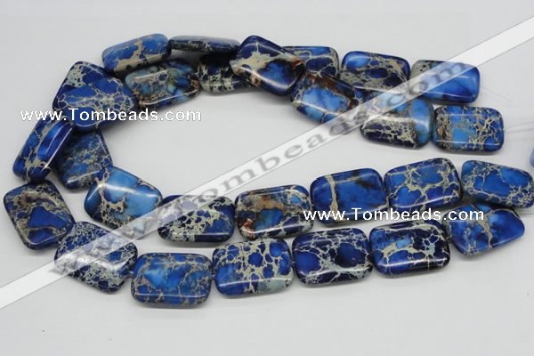 CDT57 15.5 inches 22*30mm rectangle dyed aqua terra jasper beads