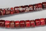 CDT596 15.5 inches 4*8mm tube dyed aqua terra jasper beads