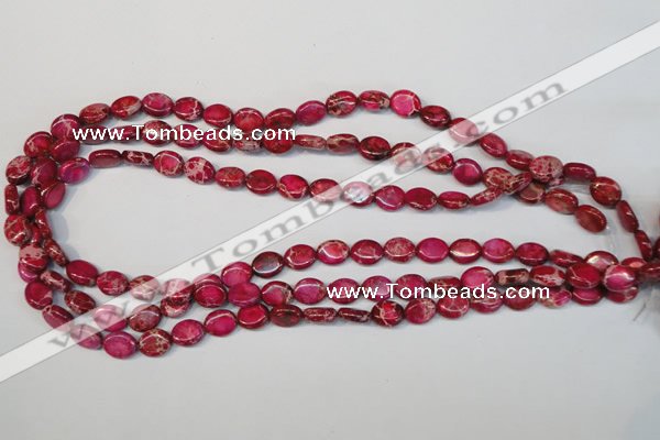 CDT642 15.5 inches 8*10mm oval dyed aqua terra jasper beads