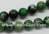 CDT69 15.5 inches 10mm round dyed aqua terra jasper beads