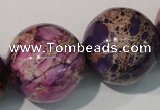 CDT699 15.5 inches 24mm round dyed aqua terra jasper beads