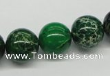 CDT71 15.5 inches 16mm round dyed aqua terra jasper beads