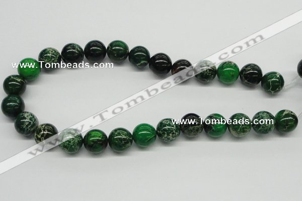 CDT71 15.5 inches 16mm round dyed aqua terra jasper beads