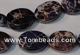 CDT710 15.5 inches 13*18mm oval dyed aqua terra jasper beads