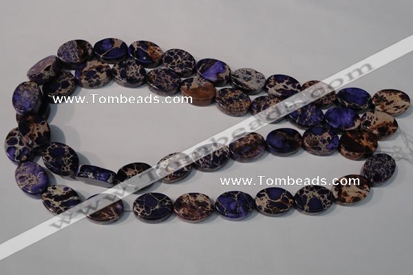 CDT710 15.5 inches 13*18mm oval dyed aqua terra jasper beads