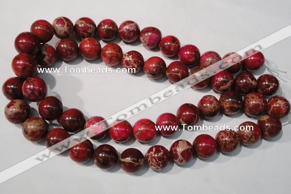 CDT763 15.5 inches 16mm round dyed aqua terra jasper beads