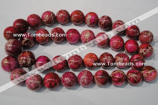 CDT764 15.5 inches 20mm round dyed aqua terra jasper beads