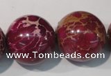 CDT765 15.5 inches 24mm round dyed aqua terra jasper beads