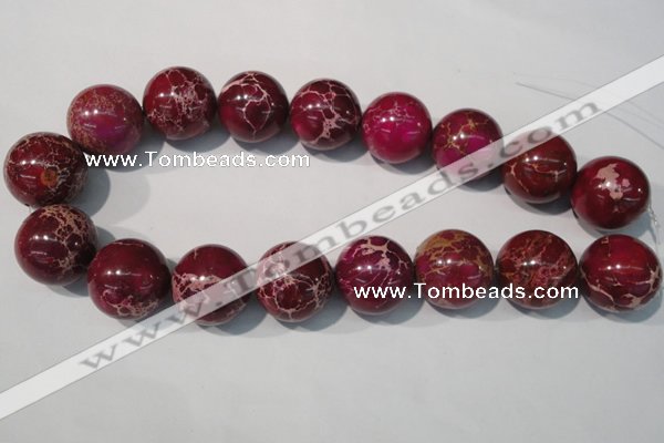 CDT765 15.5 inches 24mm round dyed aqua terra jasper beads