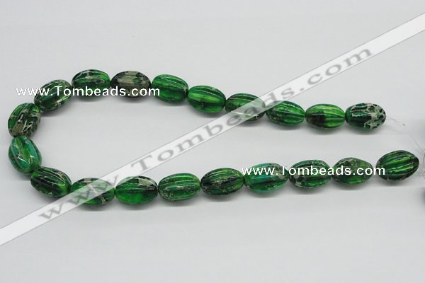 CDT77 15.5 inches 14*20mm star fruit shaped dyed aqua terra jasper beads