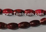 CDT777 15.5 inches 8*13mm rice dyed aqua terra jasper beads