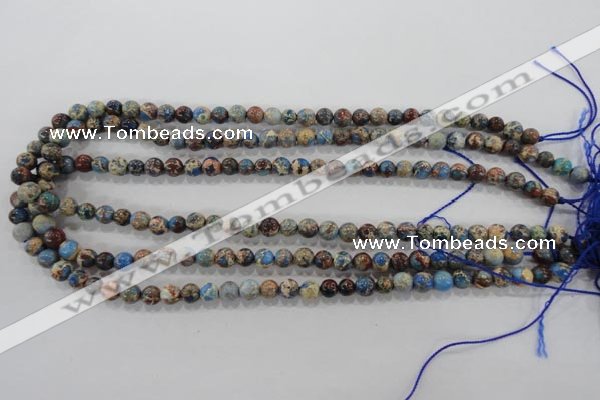 CDT812 15.5 inches 6mm round dyed aqua terra jasper beads wholesale