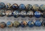 CDT813 15.5 inches 8mm round dyed aqua terra jasper beads wholesale