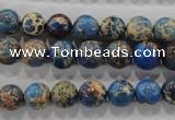 CDT813 15.5 inches 8mm round dyed aqua terra jasper beads wholesale