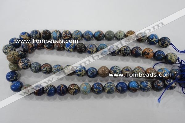 CDT815 15.5 inches 12mm round dyed aqua terra jasper beads wholesale