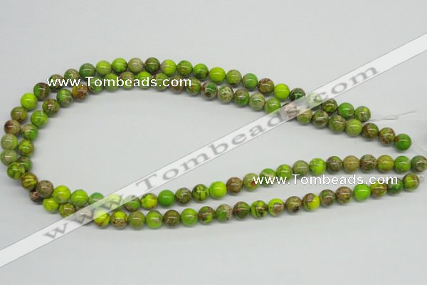 CDT83 15.5 inches 8mm round dyed aqua terra jasper beads