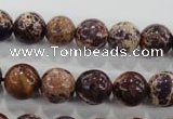 CDT844 15.5 inches 12mm round dyed aqua terra jasper beads wholesale