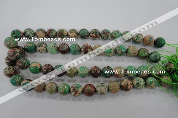 CDT854 15.5 inches 12mm round dyed aqua terra jasper beads wholesale
