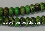 CDT927 15.5 inches 6*10mm rondelle dyed aqua terra jasper beads