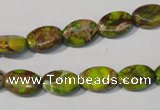 CDT939 15.5 inches 8*12mm oval dyed aqua terra jasper beads