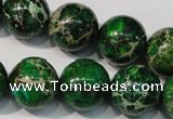 CDT958 15.5 inches 18mm round dyed aqua terra jasper beads