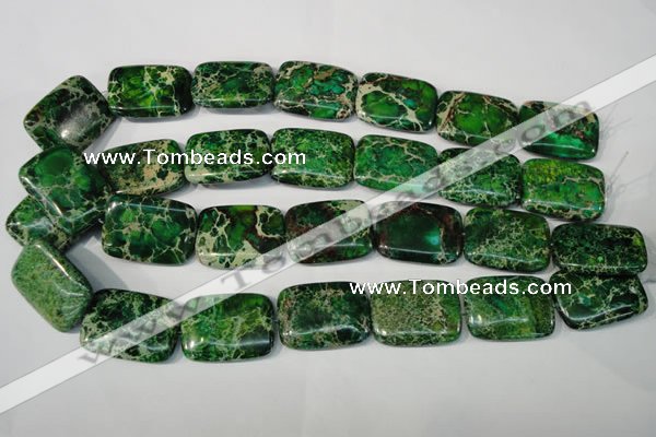 CDT975 15.5 inches 22*30mm rectangle dyed aqua terra jasper beads