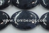 CDU02 15.5 inches 22*30mm oval natural blue dumortierite beads