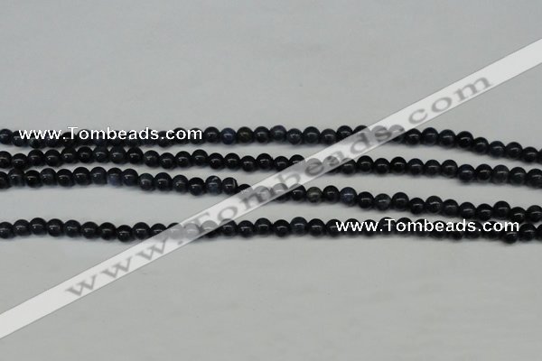 CDU100 15.5 inches 4mm round blue dumortierite beads wholesale