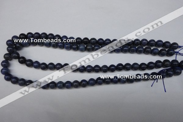 CDU102 15.5 inches 8mm round blue dumortierite beads wholesale