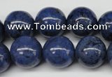 CDU106 15.5 inches 16mm round blue dumortierite beads wholesale