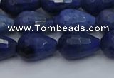 CDU214 15.5 inches 10*15mm faceted teardrop blue dumortierite beads