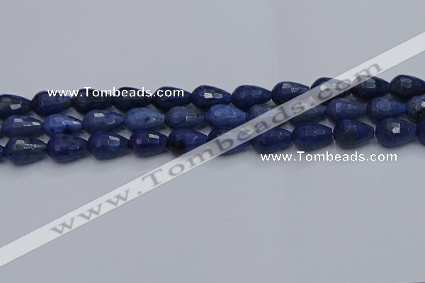 CDU214 15.5 inches 10*15mm faceted teardrop blue dumortierite beads